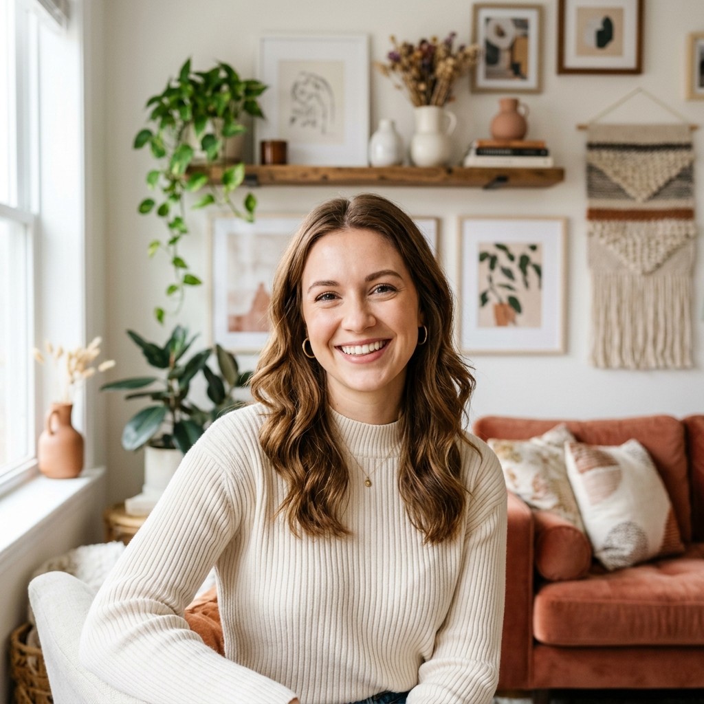 Portrait of a home decor creator partner